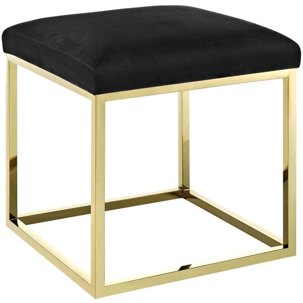 Modway Furniture Anticipate Ottoman Gold Black17.5 x 17.5 x 17.5 in. EEI-2849-GLD-BLK